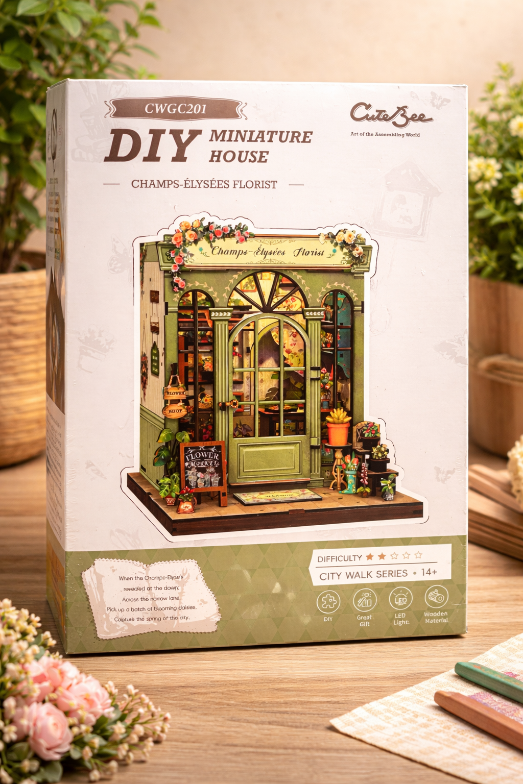 💐 Maquette Miniature DIY "Champs-Élysées Florist" – Un Brin de Romantisme Parisien chez Vous