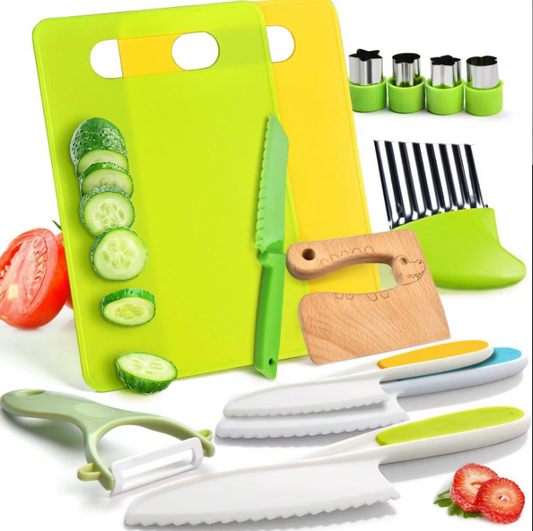 👩‍🍳 Kit de Cuisine Enfant Sécurisé (13 Pièces) – Le Pack Complet pour les Petits Chefs !