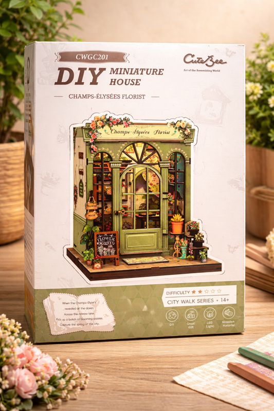 💐 Maquette Miniature DIY "Champs-Élysées Florist" – Un Brin de Romantisme Parisien chez Vous