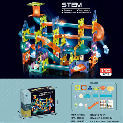 🚀 Circuit à Billes Magnétique & Lumineux – Le Jeu Éducatif STEM Ultime