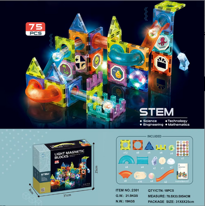 🚀 Circuit à Billes Magnétique & Lumineux – Le Jeu Éducatif STEM Ultime